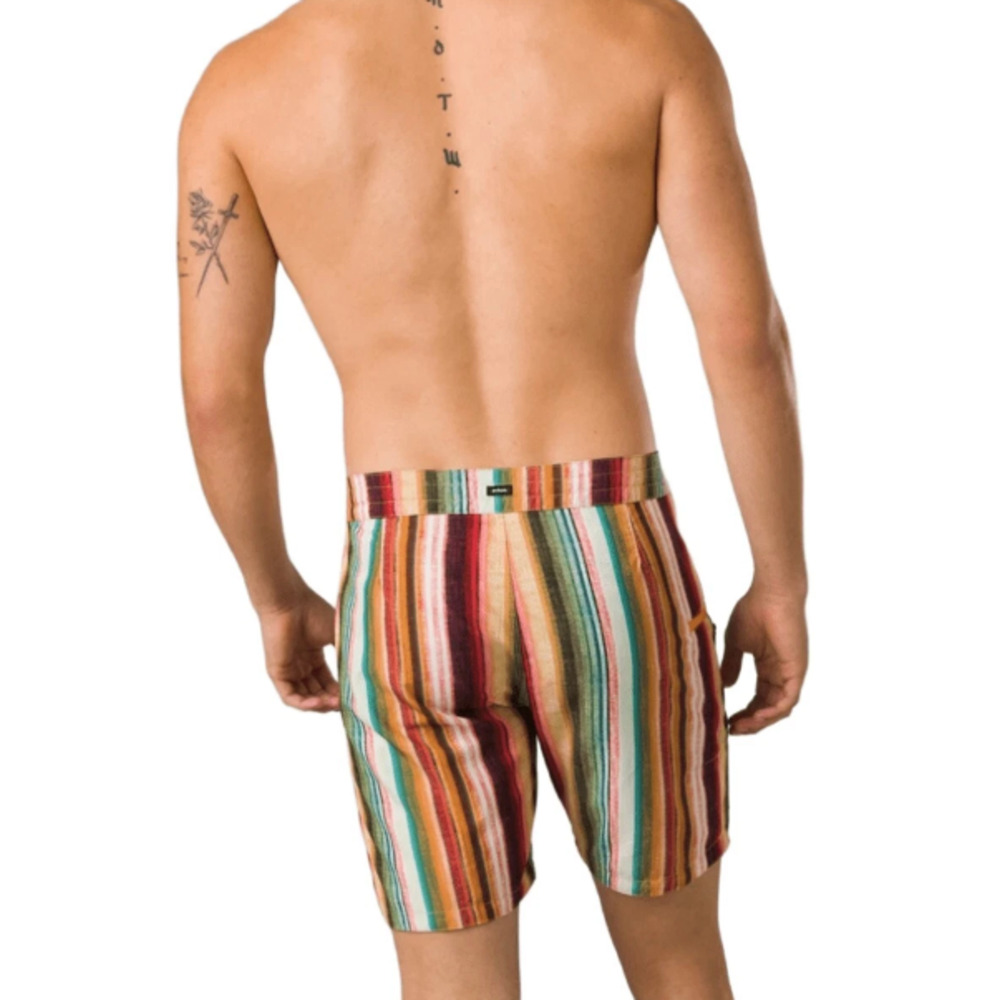 PRANA Mens Fenton Board Shorts Size 36 XL Multi Baja Stripe 9" Inseam UPF 50 NWT - Picture 4 of 9